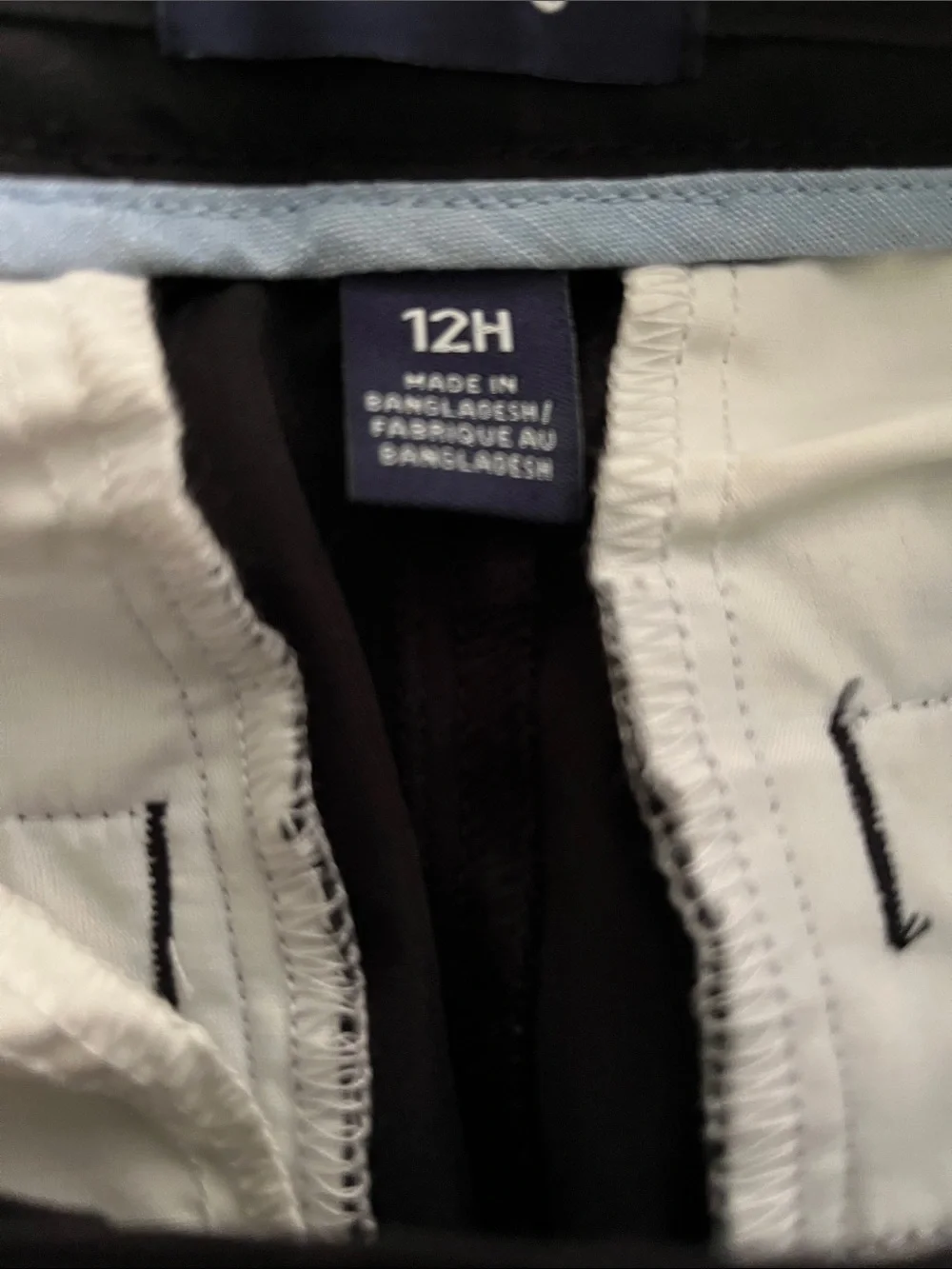 NWOT Lands' End Kids Active Performance Chino Pants - Size 12H- Black